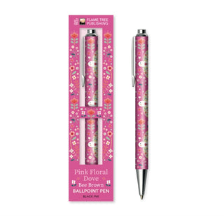 Cover image for 9781835629819 - Bee Brown: Pink Dove Boxed Decorative Ballpoint Pen
