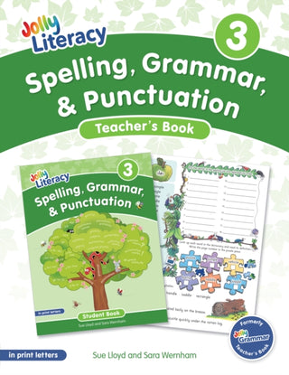 Cover image for 9781835822210 - Spelling, Grammar, & Punctuation Teacher’s Book 3