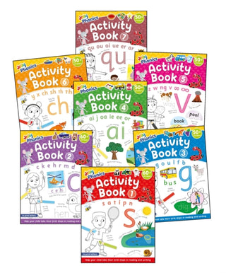Cover image for 9781835823804 - Jolly Phonics Activity Books 1-7