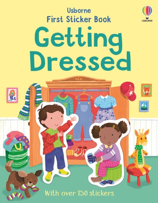 Cover image for 9781836041597 - First Sticker Book Getting Dressed
