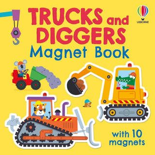 Cover image for 9781836045984 - Trucks and Diggers Magnet Book