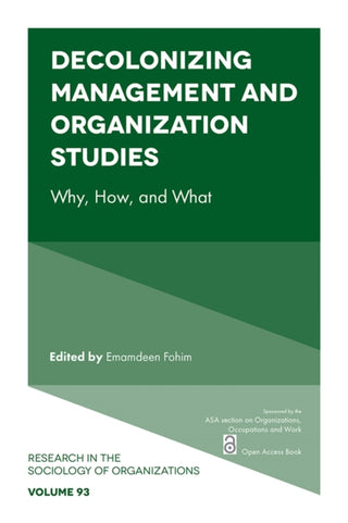 Cover image for 9781836086413 - Decolonizing Management and Organization Studies
