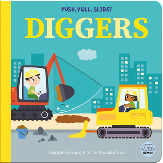 Cover image for 9781836160397 - Push, Pull, Slide! Diggers