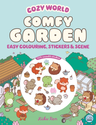 Cover image for 9781836161691 - Cozy World Comfy Garden: Easy Colouring and Sticker Scene for Teens, Young Adults and Adults