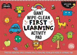 Cover image for 9781836504351 - Giant Wipe-Clean First Learning Activity Pad
