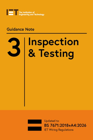 Cover image for 9781837240487 - Guidance Note 3: Inspection & Testing