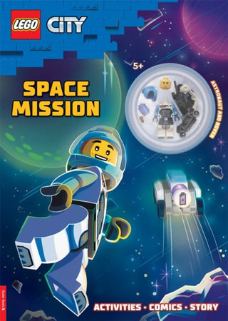 Cover image for 9781837250028 - LEGO® City: Space Mission Activity Book (with astronaut LEGO minifigure and rover mini-build)