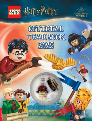 Cover image for 9781837250103 - LEGO® Harry Potter™: Official Yearbook 2025 (with Harry Potter minifigure, broomstick and Golden Snitch™)