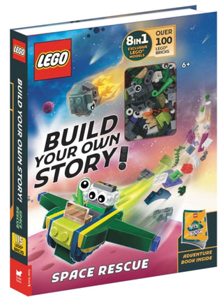 Cover image for 9781837250165 - LEGO® Books: Build Your Own Story: Space Rescue (with over 100 LEGO bricks and exclusive models to build)