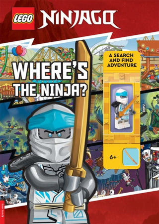 Cover image for 9781837250325 - LEGO® NINJAGO®: Where’s the Ninja? A Search and Find Adventure (with Zane minifigure)