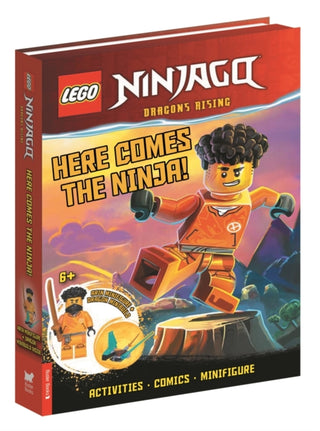 Cover image for 9781837250370 - LEGO® NINJAGO®: Here Comes the Ninja! (with Arin minifigure and dragon mini-build)