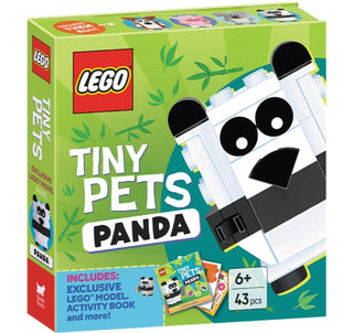 Cover image for 9781837252138 - LEGO® Books. Tiny Pets: Panda (with exclusive panda mini-build, paper crafts, stickers and activity book)