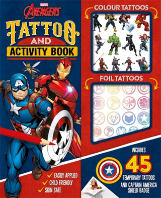 Cover image for 9781837713141 - Marvel Avengers: Tattoo and Activity Book