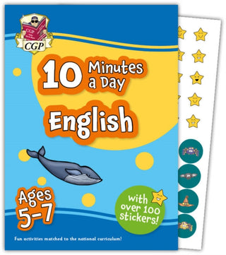 Cover image for 9781837740178 - 10 Minutes a Day English for Ages 5-7 (with over 100 stickers)
