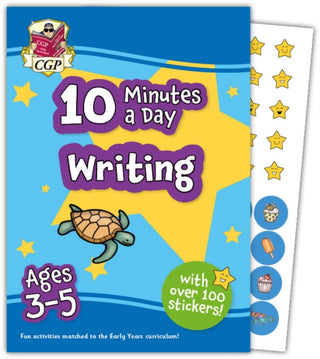 Cover image for 9781837740192 - 10 Minutes a Day Writing for Ages 3-5 (with over 100 stickers)