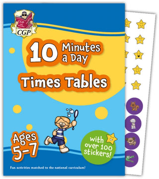 Cover image for 9781837740239 - 10 Minutes a Day Times Tables for Ages 5-7 (with over 100 stickers)