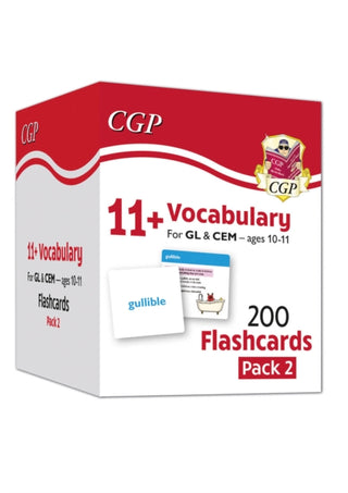 Cover image for 9781837740338 - 11+ Vocabulary Flashcards for Ages 10-11 - Pack 2