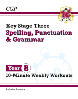 Supplemental image for 9781837740567 - KS3 Year 8 Spelling, Punctuation and Grammar 10-Minute Weekly Workouts