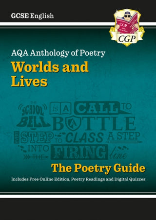 Supplemental image for 9781837741106 - GCSE English AQA Poetry Guide - Worlds & Lives Anthology inc. Online Edition, Audio & Quizzes