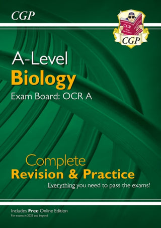 Cover image for 9781837741359 - A-Level Biology: OCR A Year 1 & 2 Complete Revision & Practice w/Online Ed (For exams from 2025)