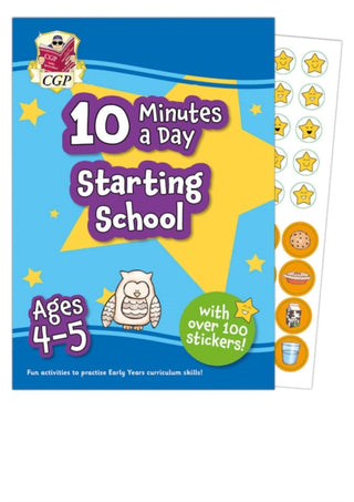Cover image for 9781837742172 - 10 Minutes a Day Starting School for Ages 4-5 (with over 100 stickers)