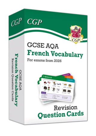 Cover image for 9781837742240 - GCSE AQA French: Vocabulary Revision Question Cards