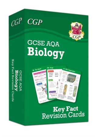 Cover image for 9781837742363 - GCSE Biology AQA Key Fact Revision Cards - Summary cards for quick revision