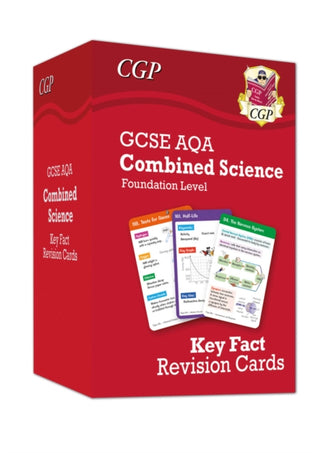 Cover image for 9781837742400 - GCSE Combined Science AQA Foundation Key Fact Revision Cards - Summary cards for quick revision