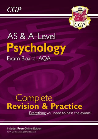 Cover image for 9781837742509 - New A-Level Psychology: AQA Complete Revision & Practice with Online Edition (For exams from 2027)
