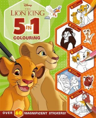 Cover image for 9781837950089 - Disney The Lion King: 5 in 1 Colouring