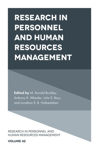 Cover image for 9781837978908 - Research in Personnel and Human Resources Management