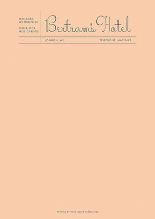 Cover image for 9781838216764 - Fictional Hotel Notepads: Bertram's Hotel