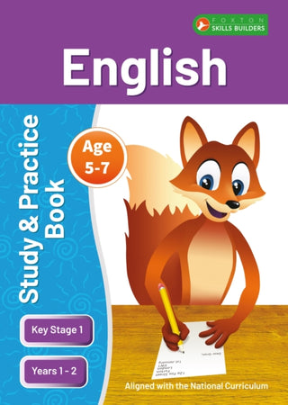 Cover image for 9781839251221 - KS1 English Study and Practice Book for Ages 5-7 (Years 1 - 2) Perfect for learning at home or use in the classroom