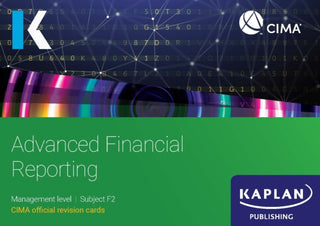 Cover image for 9781839967986 - F2 ADVANCED FINANCIAL REPORTING - REVISION CARDS
