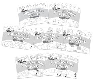 Cover image for 9781844140381 - Jolly Phonics Handwriting Books Complete Set (1-7)