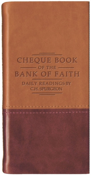 Cover image for 9781845500719 - Chequebook of the Bank of Faith - Tan/Burgundy