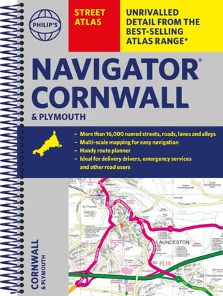Cover image for 9781849075725 - Philip's Navigator Street Atlas Cornwall & Plymouth