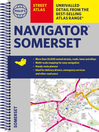 Cover image for 9781849075886 - Philip's Navigator Street Atlas Somerset