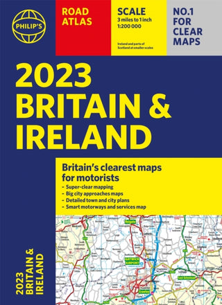 Cover image for 9781849076081 - 2023 Philip's Road Atlas Britain and Ireland