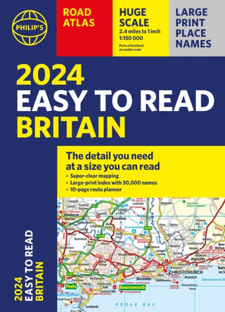 Cover image for 9781849076203 - 2024 Philip's Easy to Read Britain Road Atlas