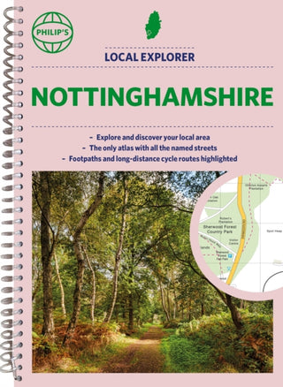 Cover image for 9781849076425 - Philip's Local Explorer Street Atlas Nottinghamshire