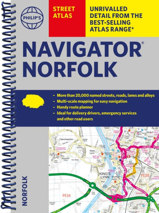 Cover image for 9781849076432 - Philip's Navigator Street Atlas Norfolk