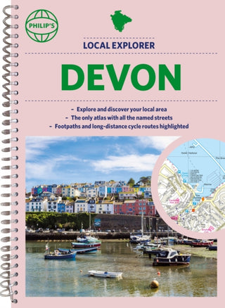 Cover image for 9781849076456 - Philip's Local Explorer Street Atlas Devon