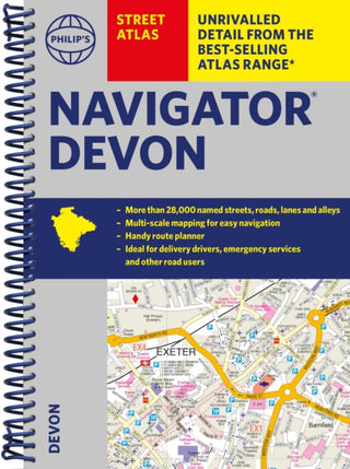Cover image for 9781849076463 - Philip's Navigator Street Atlas Devon