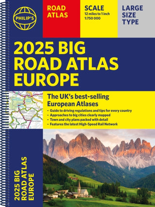 Cover image for 9781849076586 - 2025 Philip's Big Road Atlas of Europe