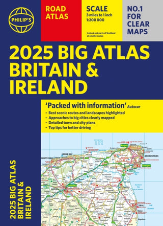 Cover image for 9781849076630 - 2025 Philip's Big Road Atlas of Britain & Ireland