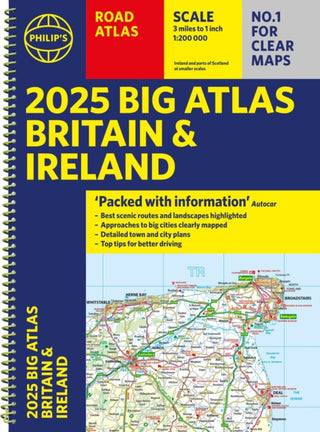 Cover image for 9781849076647 - 2025 Philip's Big Road Atlas of Britain & Ireland