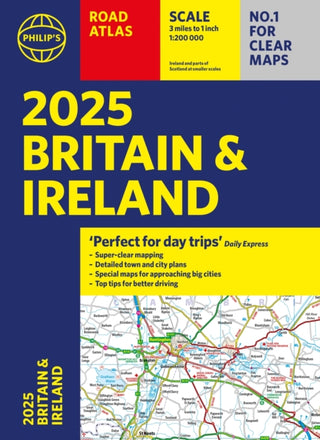 Cover image for 9781849076678 - 2025 Philip's Road Atlas Britain and Ireland