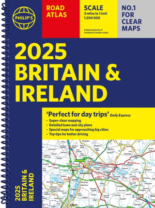Cover image for 9781849076685 - 2025 Philip's Road Atlas Britain and Ireland