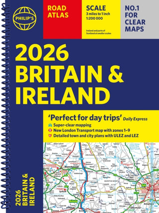 Cover image for 9781849077170 - 2026 Philip’s Road Atlas Britain & Ireland